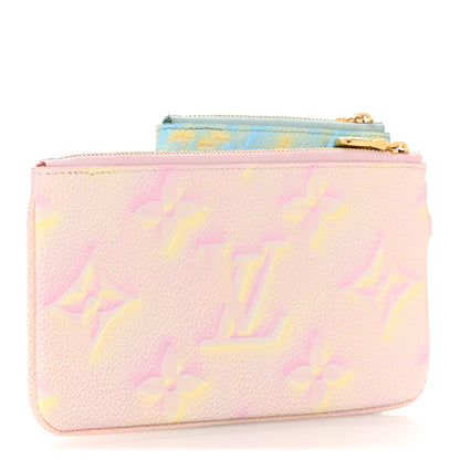 Louis Vuitton Empreinte Monogram Summer Stardust Trio Pouch Pink Water Green Lilas 3 of 10