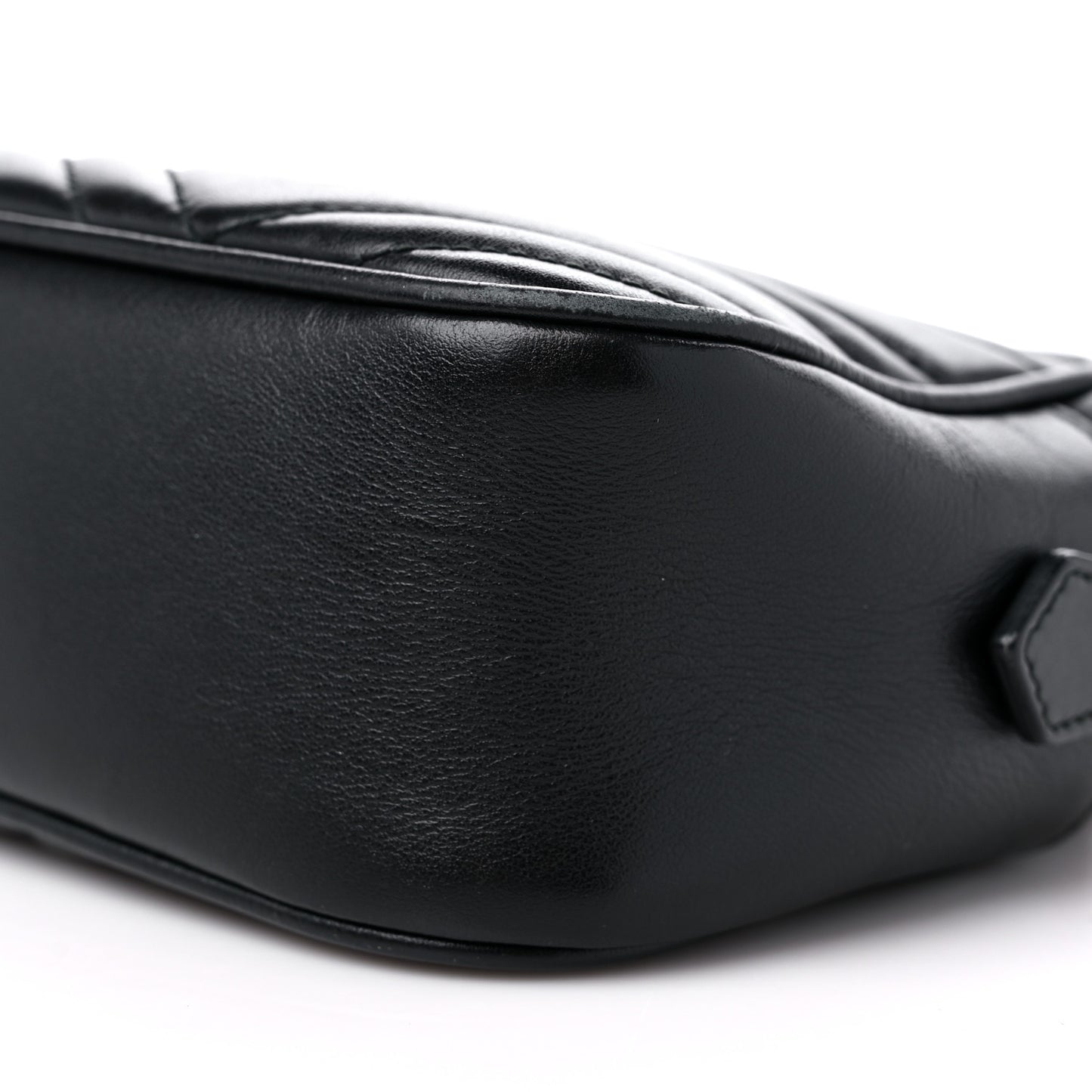 Calfskin Matelasse Small GG Marmont Chain Shoulder Bag Black