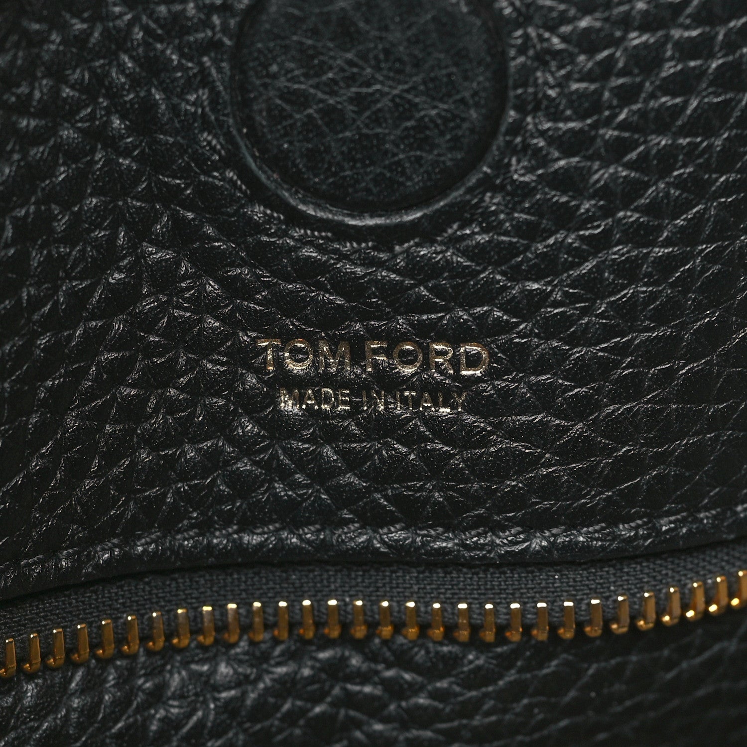 Tom Ford Pebbled Calfskin Small Alix Padlock Zip Hobo Bag Black 7 of 10