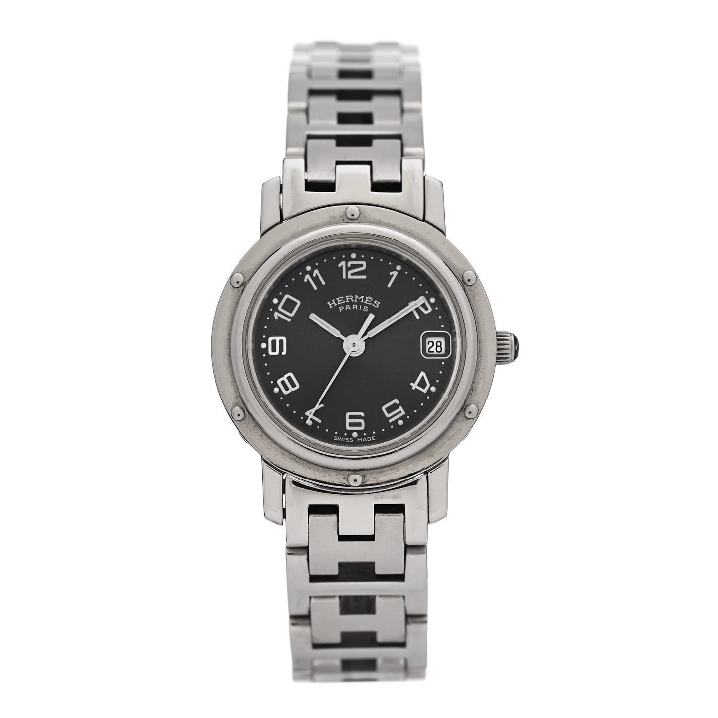 Stainless Steel 24mm Clipper Quartz Watch Black