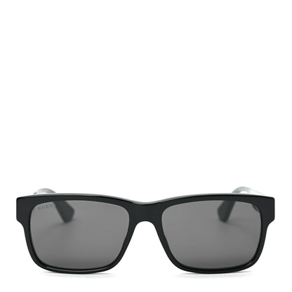 Gucci Acetate Square Frame Web Sunglasses GG0340S Black 2 of 6