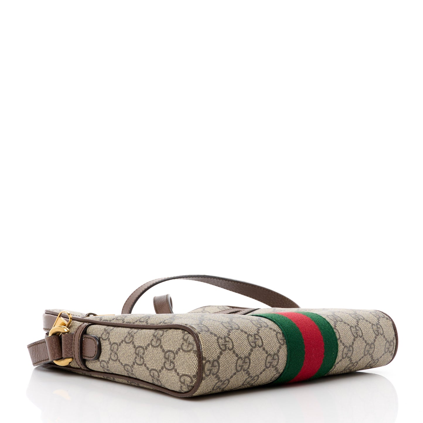GG Supreme Monogram Web Small Ophidia Messenger Bag Brown
