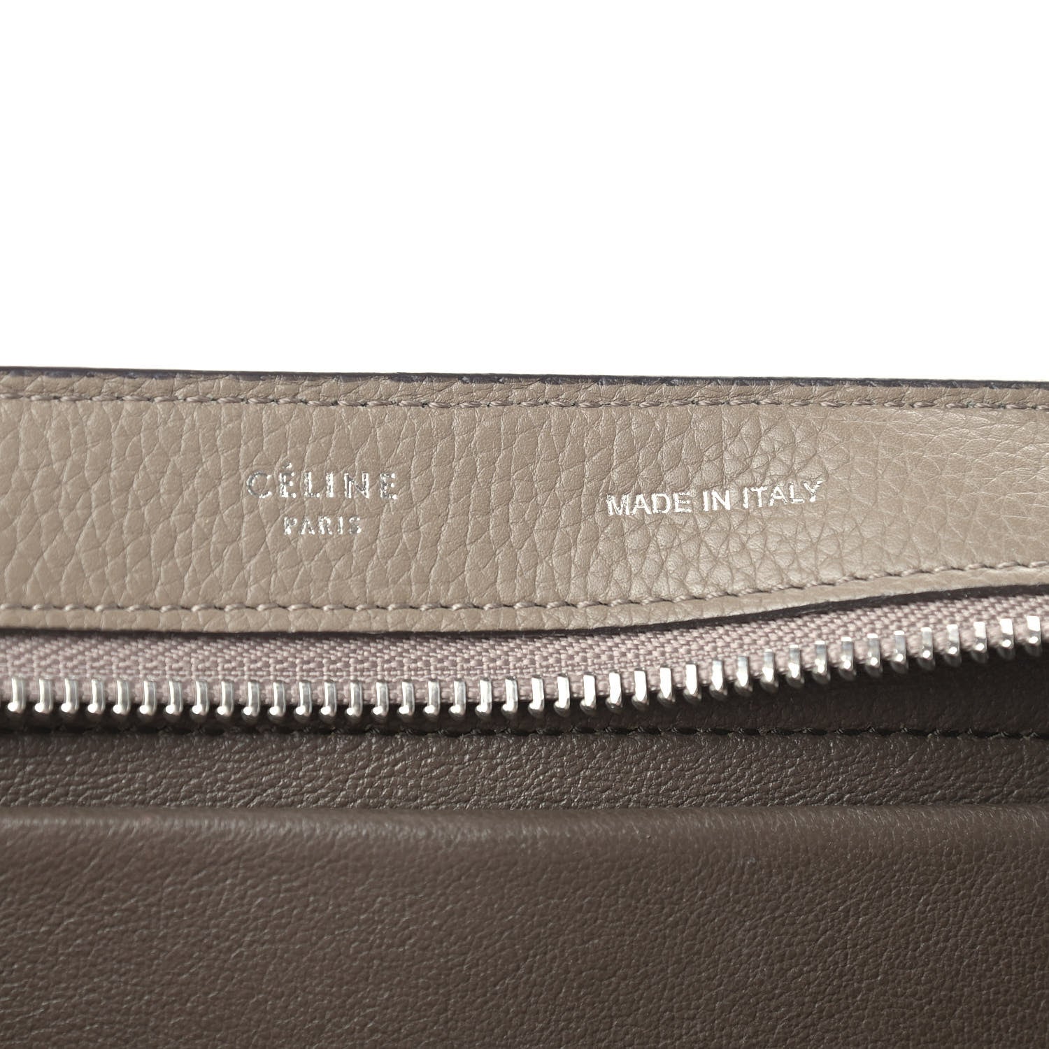 Celine Drummed Calfskin Suede Small Trapeze Souris 9 of 12
