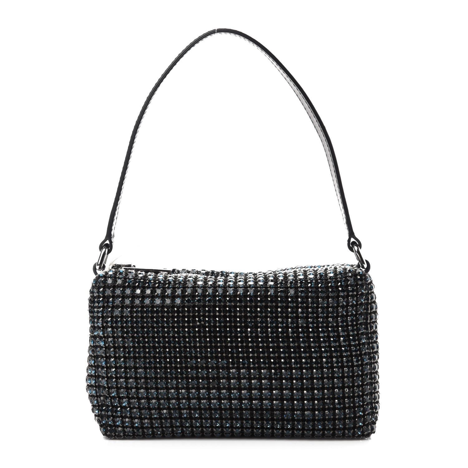 Alexander Wang Mesh Crystal Rhinestone Mini Heiress Pouch Navy 1 of 10