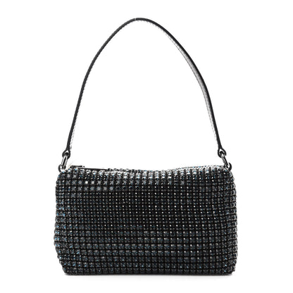 Alexander Wang Mesh Crystal Rhinestone Mini Heiress Pouch Navy 1 of 10