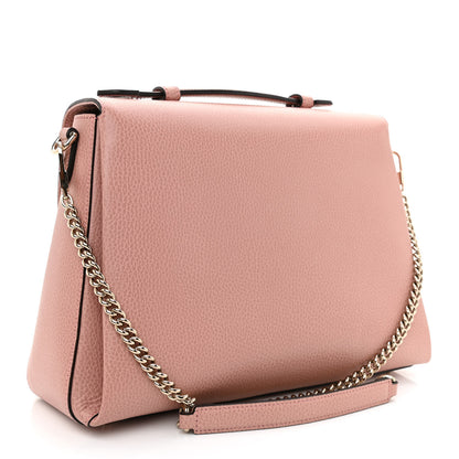 Gucci Dollar Calfskin Medium Interlocking G Top Handle Shoulder Bag Soft Pink 3 of 10