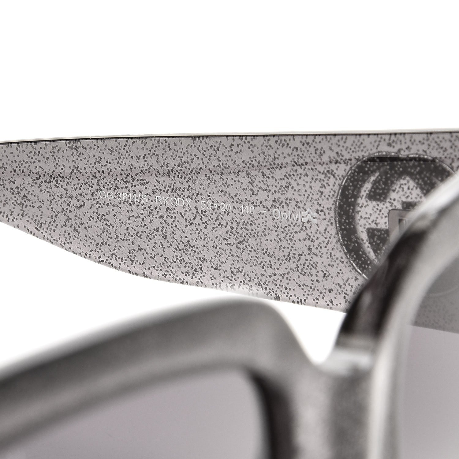 Gucci Glitter Square Optyl Sunglasses 3814/S Gray Silver 6 of 8