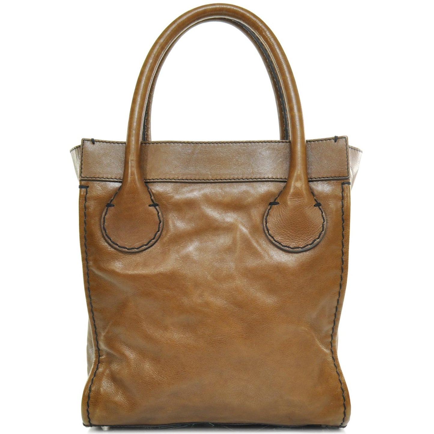 Leather Edith Satchel Brown