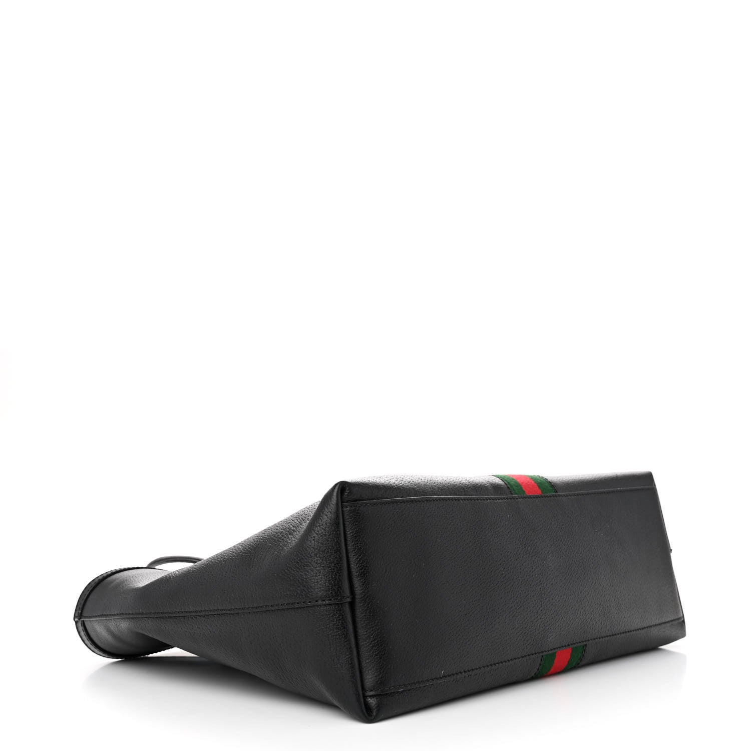 Gucci Textured Calfskin Web Medium Ophidia Shopping Tote Black 4 of 10