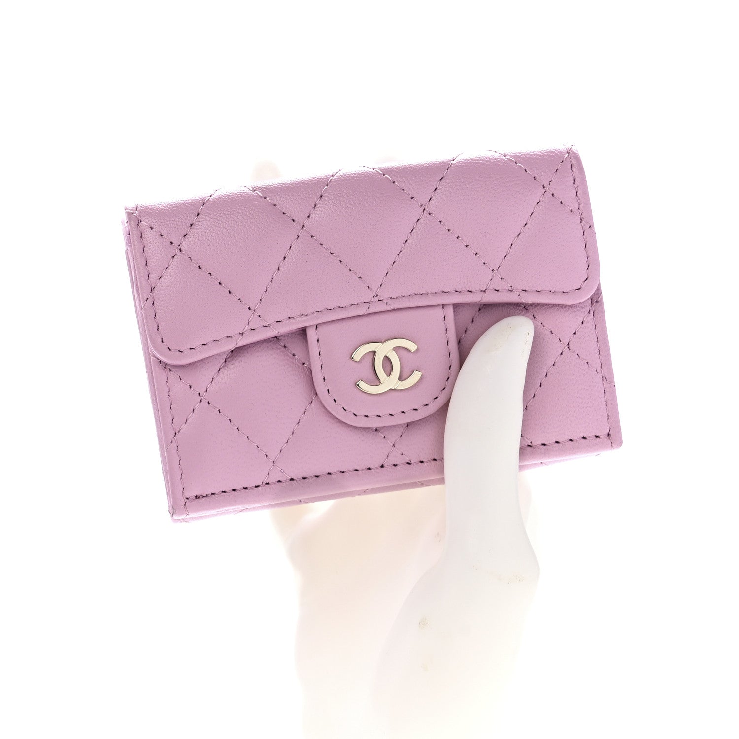 Chanel Lambskin Quilted Double Flap Wallet Light Pink 2 of 14