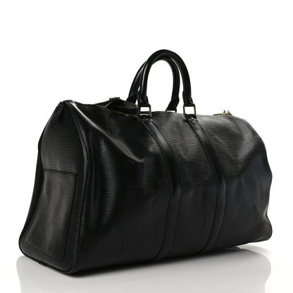 Louis Vuitton Epi Keepall 45 Black 3 of 11