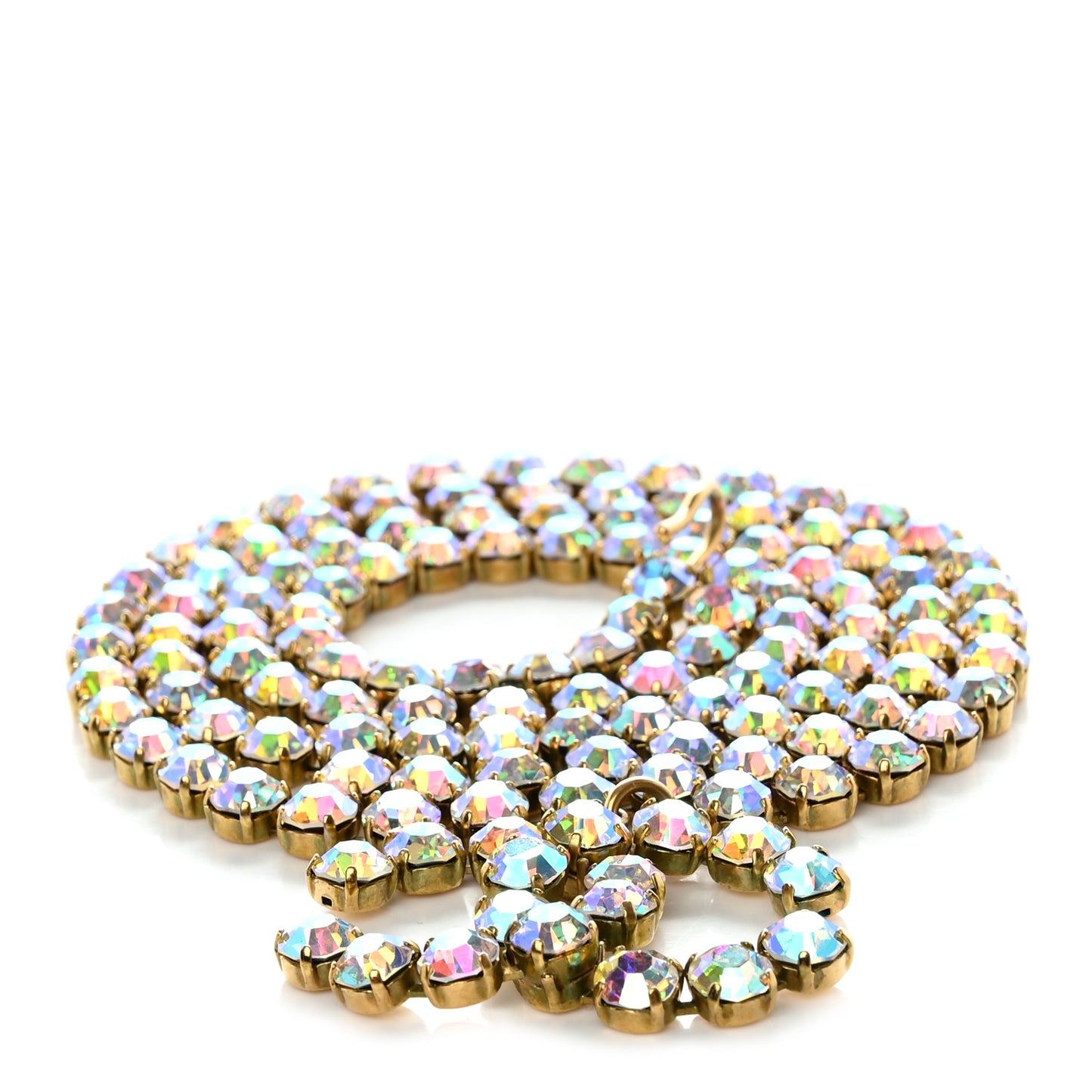 Iridescent Crystal 1995 Barbie Runway Belt Gold Multicolor