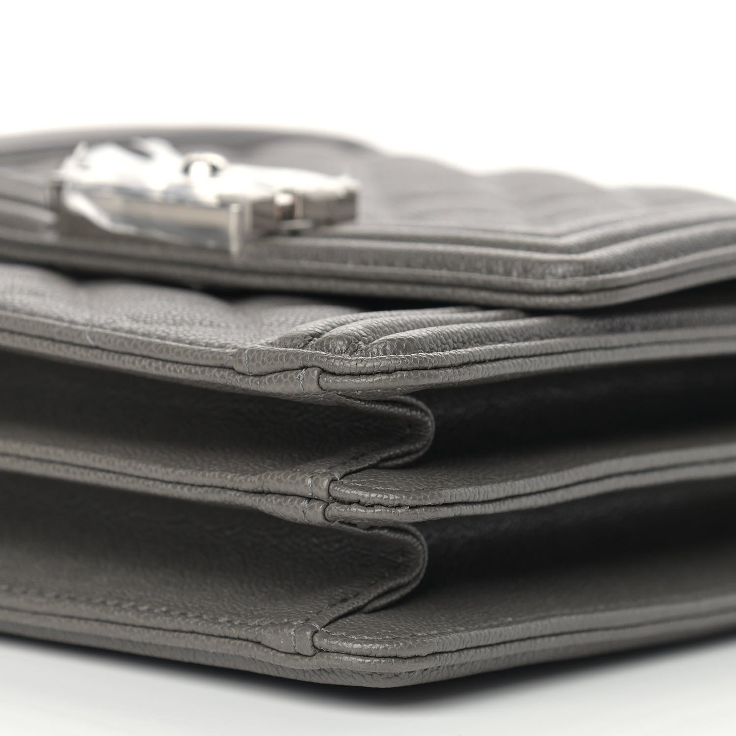Chanel Caviar Quilted North South Boy Flap Grey 9 of 9