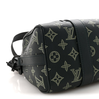 Louis Vuitton Monogram Shadow City Keepall Forest Green 8 of 9