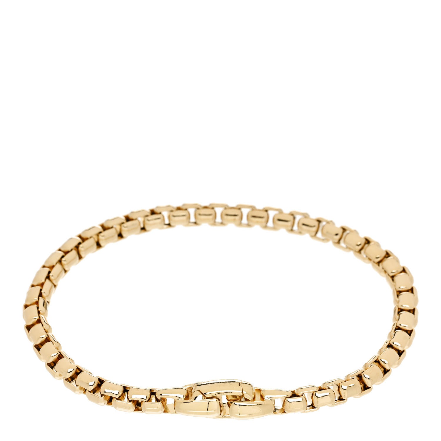 David Yurman 18K Yellow Gold 5mm Box Chain Bracelet 2 of 3