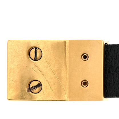 Saint Laurent Calfskin Twist Lock Bracelet M Black 6 of 6