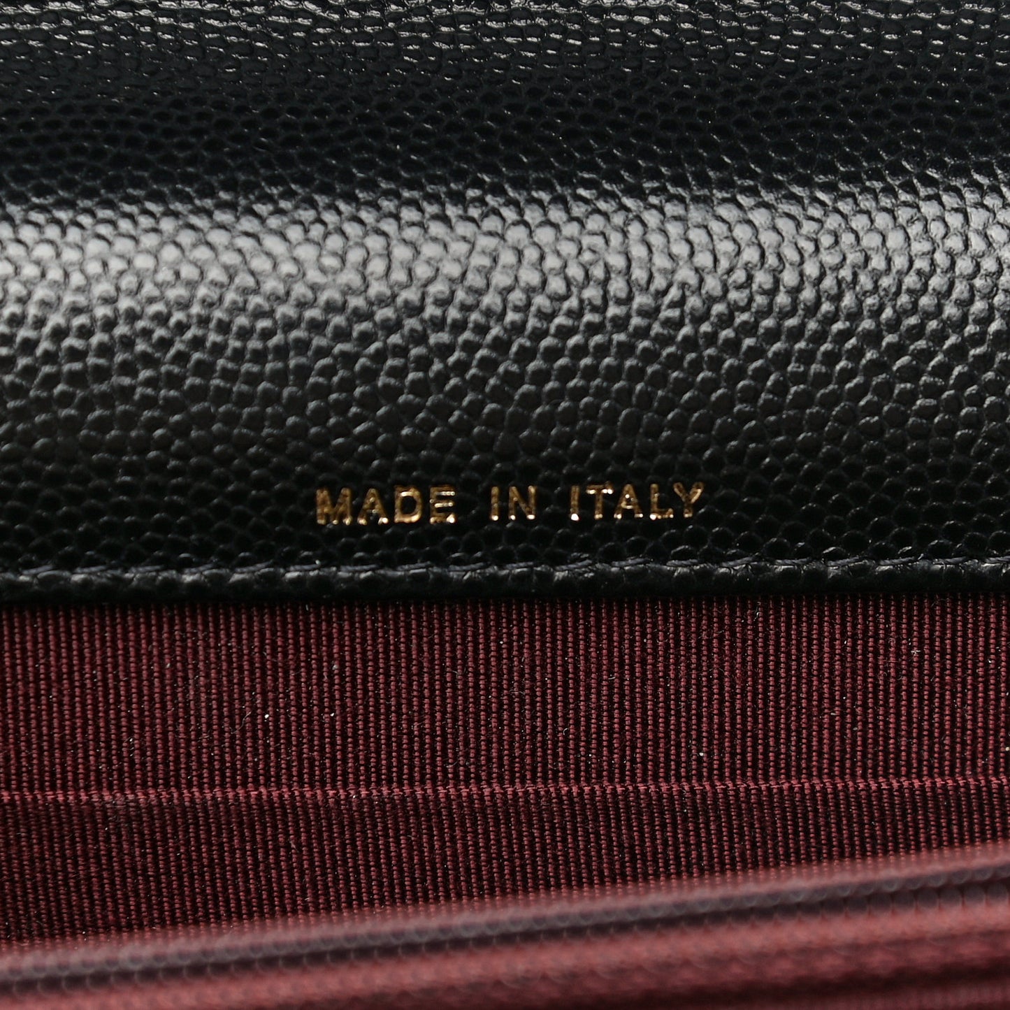 Caviar Quilted Square Wallet On Chain WOC Black