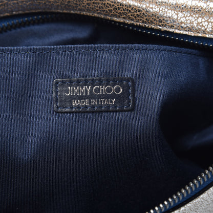 Jimmy Choo Shimmer Calfskin Zena Clutch Silver 6 of 8