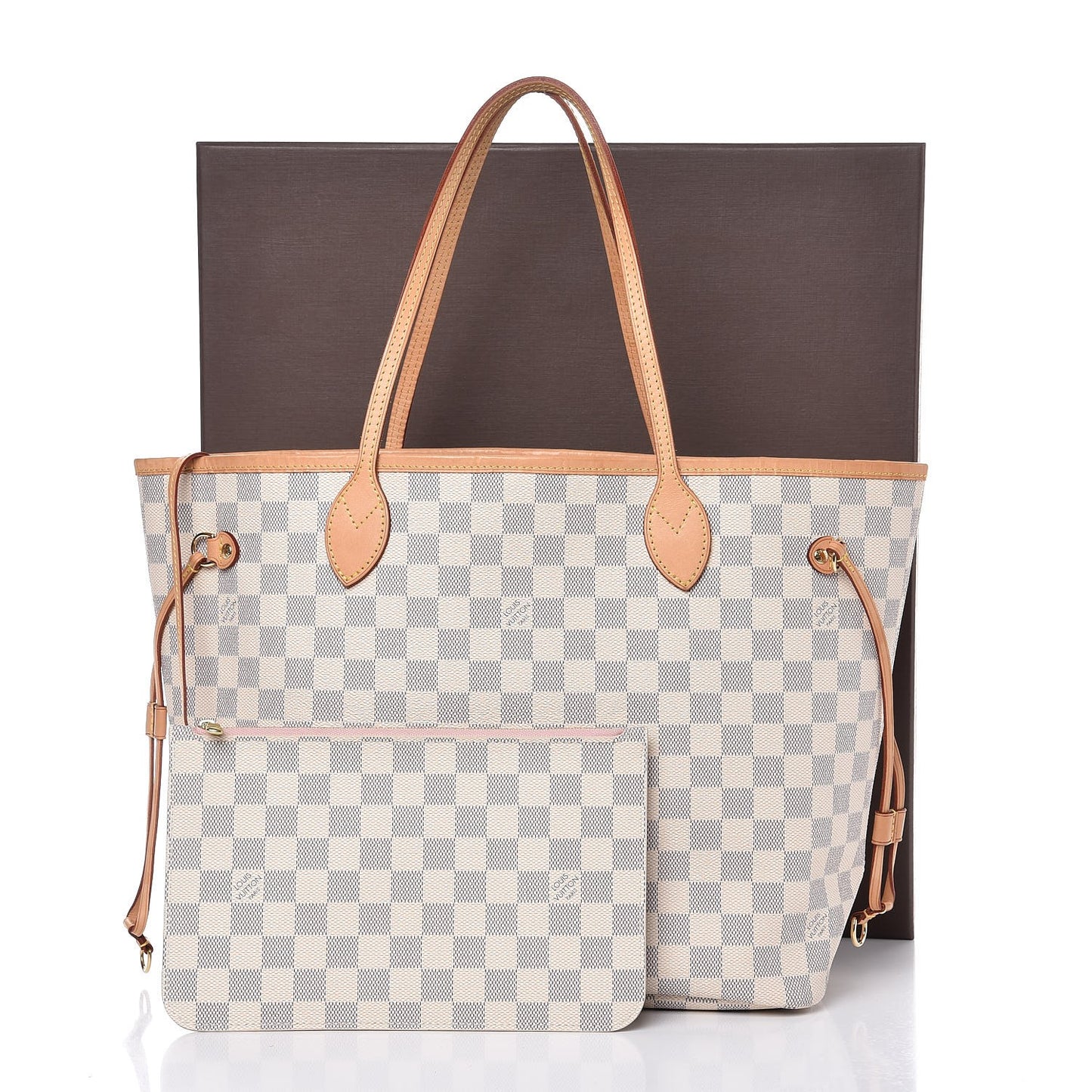 Damier Azur Neo Neverfull MM Rose Ballerine