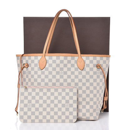 Louis Vuitton Damier Azur Neo Neverfull MM Rose Ballerine 10 of 10
