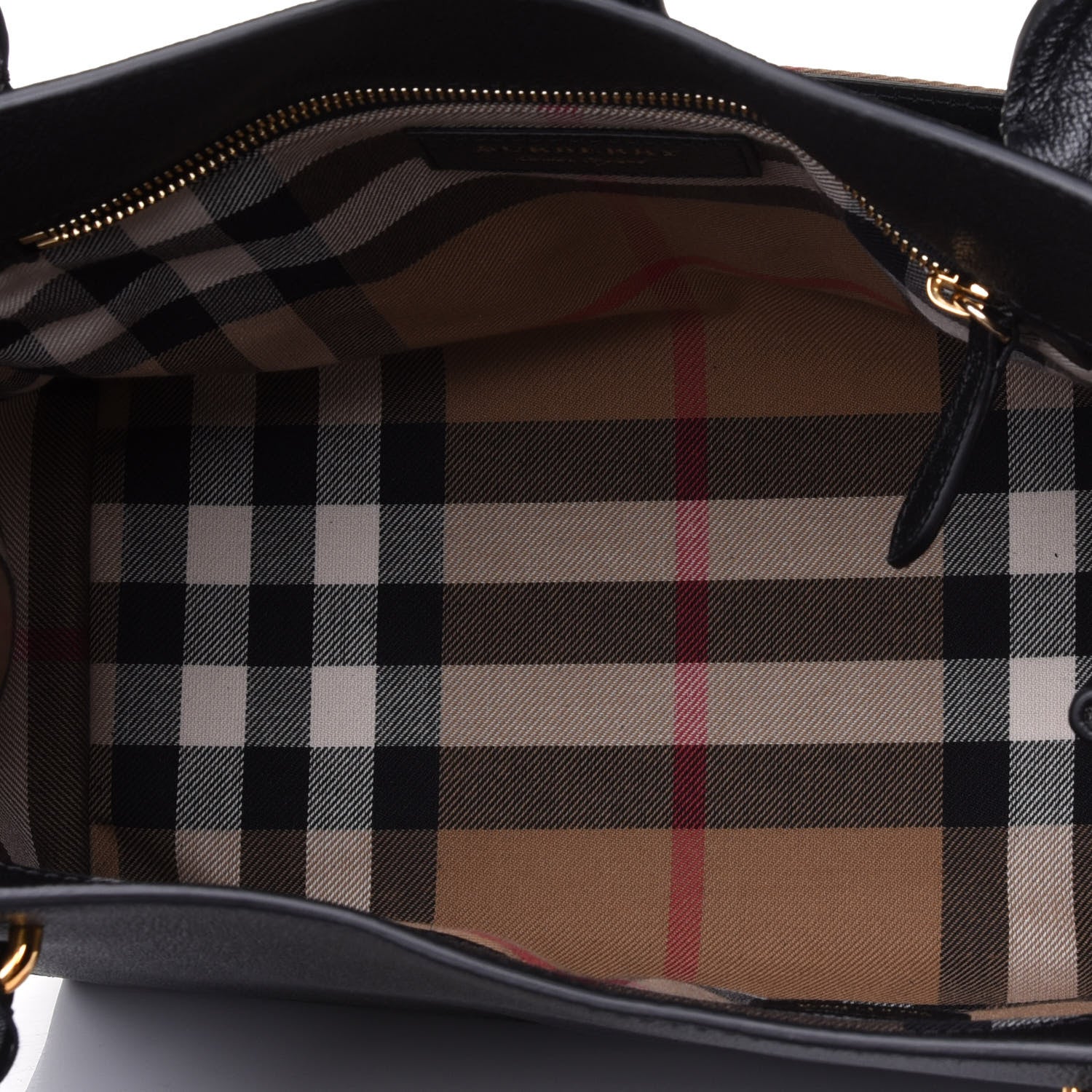Burberry Soft Grain Calfskin Medium Buckle Tote Black 4 of 4