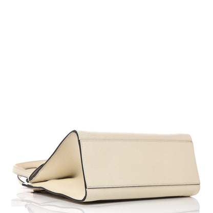 Gucci Grained Calfskin Web Stripe Butterfly Medium Totem Top Handle Bag White 4 of 7