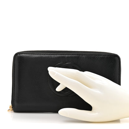 Gucci Pebbled Calfskin Soho Zip Around Wallet Black 2 of 11
