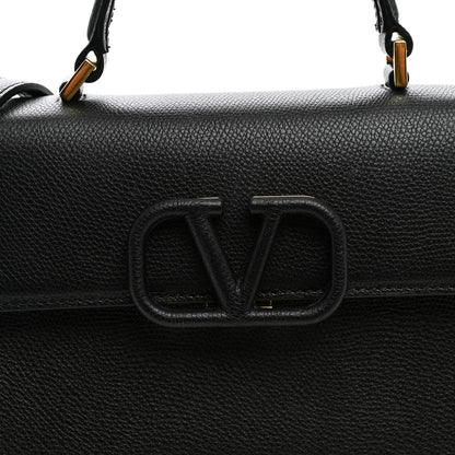 Valentino Garavani Grainy Calfskin Small VSling Top Handle Bag Black 6 of 8