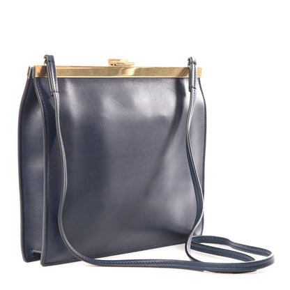 Celine Smooth Calfskin Mini Clasp Bag Navy 2 of 9