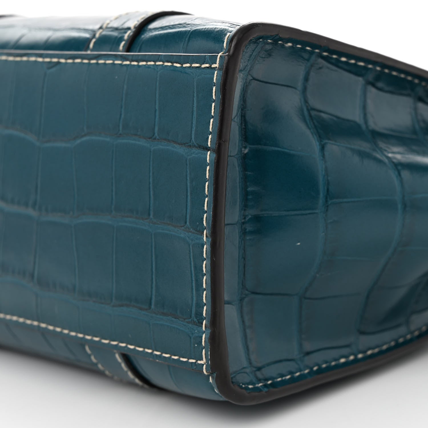Mulberry Crocodile Embossed Micro Zipped Bayswater Nautical Blue 12 of 14