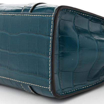 Mulberry Crocodile Embossed Micro Zipped Bayswater Nautical Blue 12 of 14