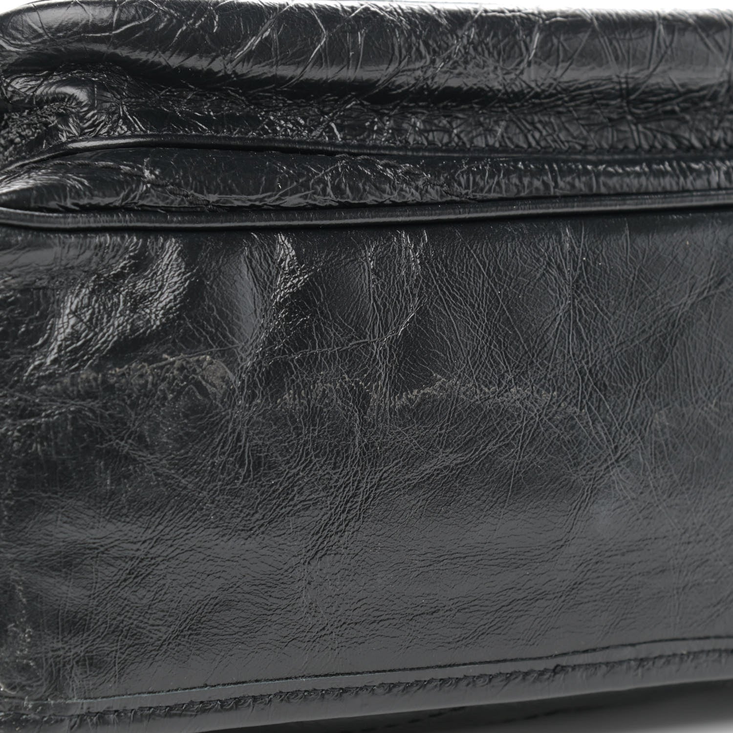 Saint Laurent Crinkled Calfskin Matelasse Monogram Medium Niki Chain Satchel Black 12 of 13