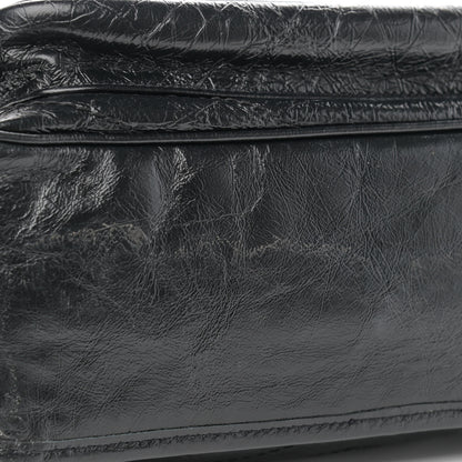 Saint Laurent Crinkled Calfskin Matelasse Monogram Medium Niki Chain Satchel Black 12 of 13