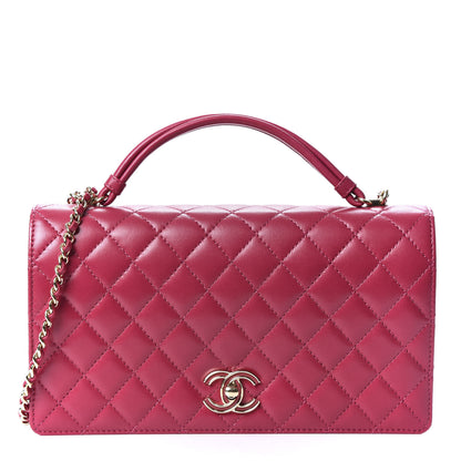 Chanel Lambskin Quilted Small Citizen Chic Flap Dark Pink 1 of 10