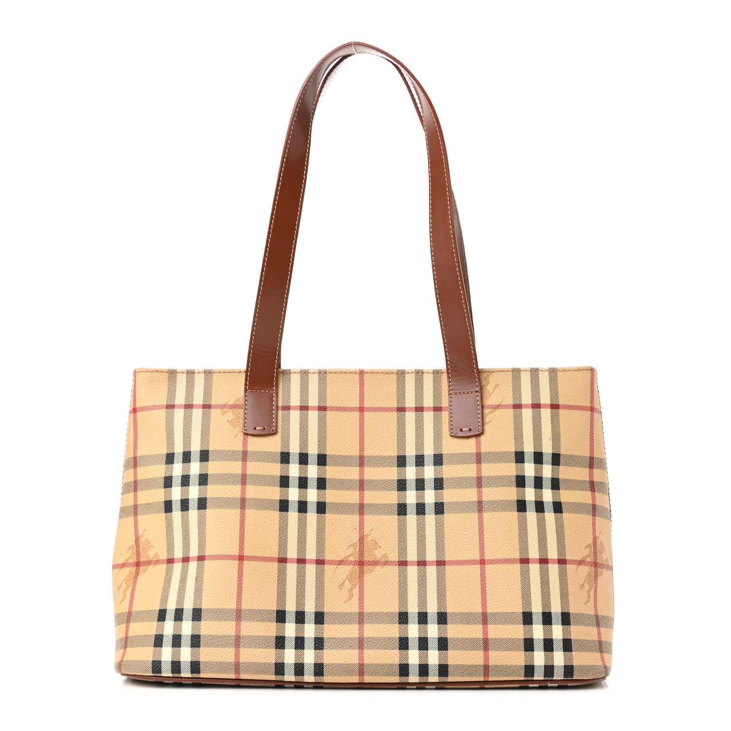 Burberry Haymarket Check Tote Brown 1 of 9