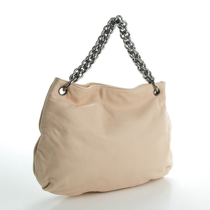 Chanel Lambskin Small Soft and Chain Hobo Beige 3 of 7