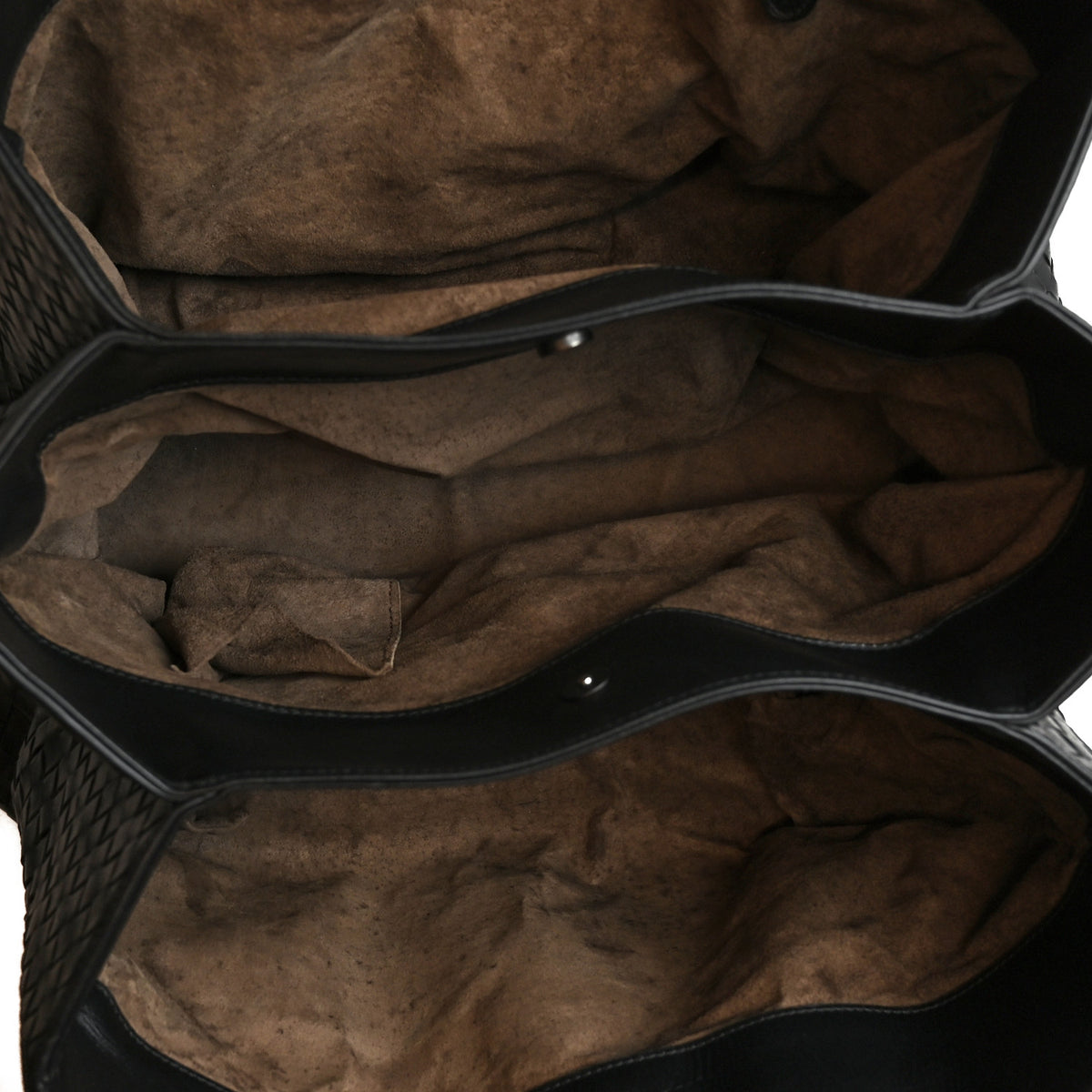 Nappa Intrecciato Medium Roma Tote Black