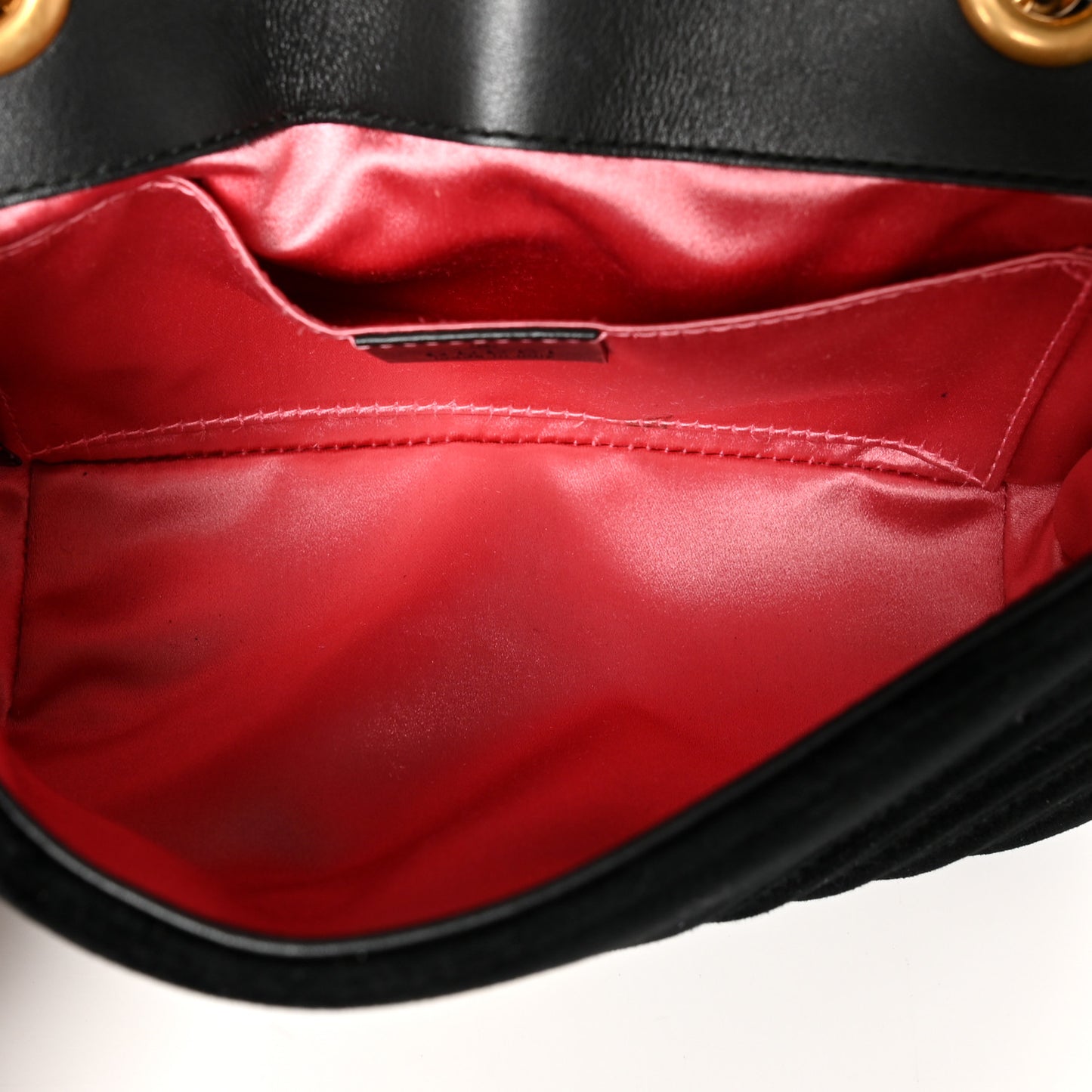 Velvet Matelasse Mini GG Marmont Shoulder Bag Black
