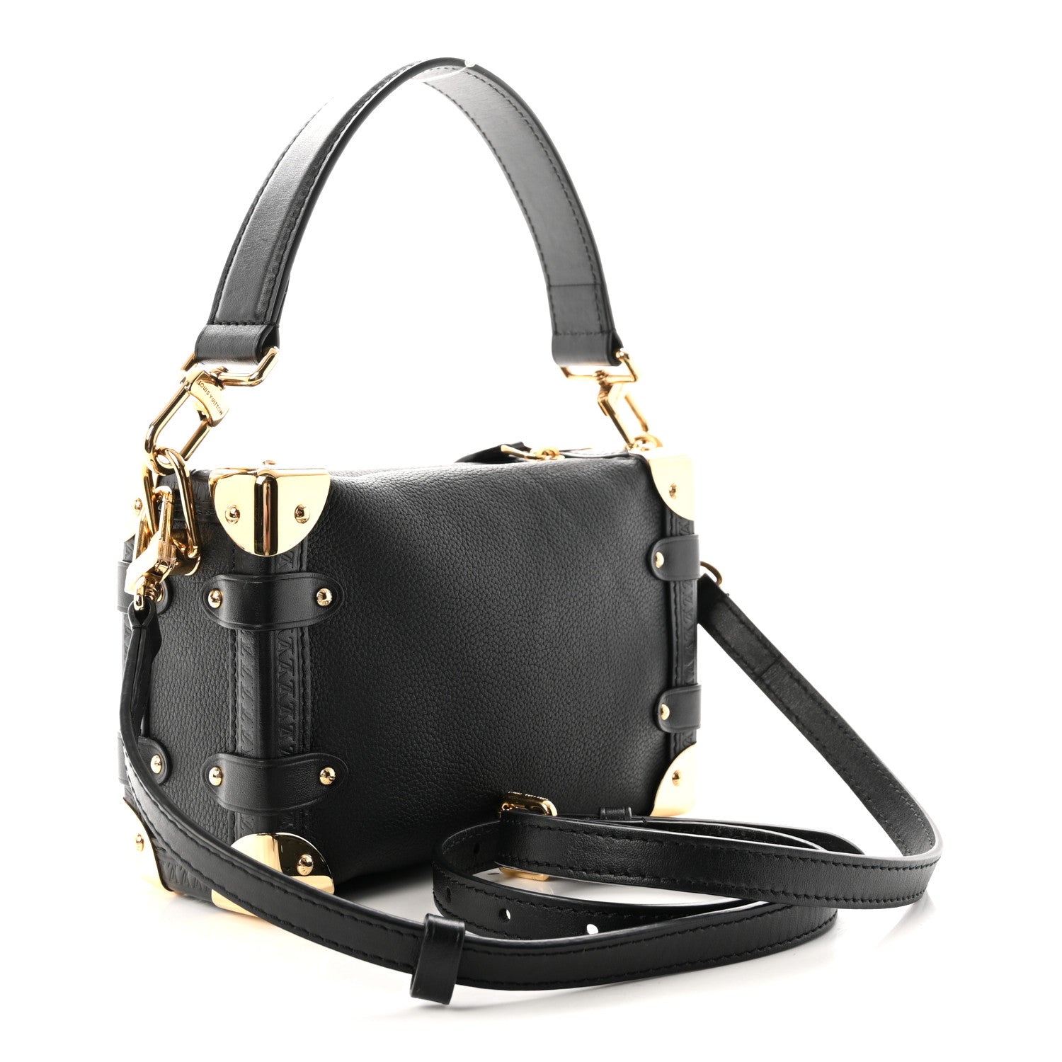 Louis Vuitton Grained Calfskin Side Trunk PM Black 3 of 9