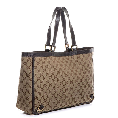 Gucci Monogram Abbey Large Tote Dark Brown 3 of 7