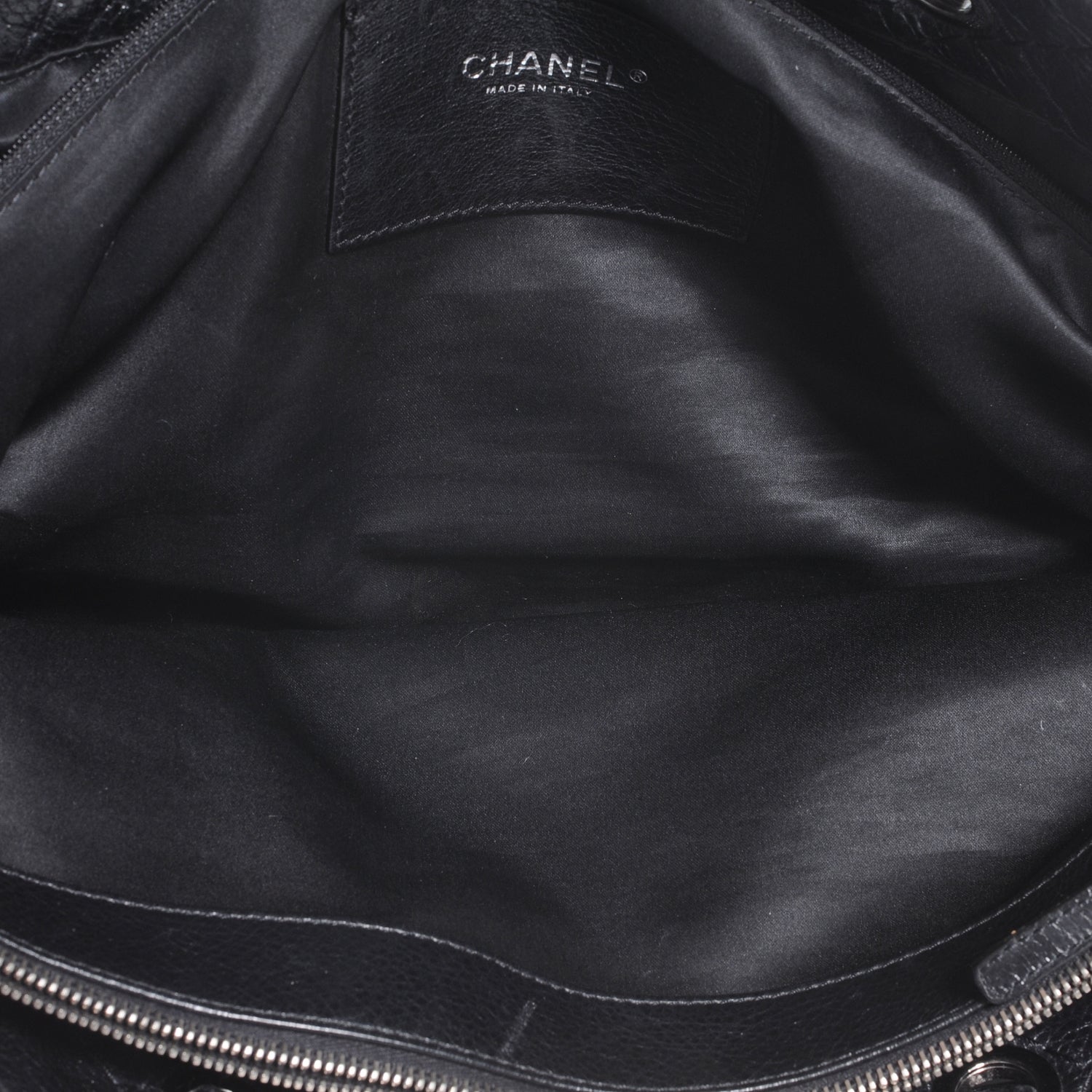 Chanel Glazed Calfskin Large On The Road Tote Black 7 of 8