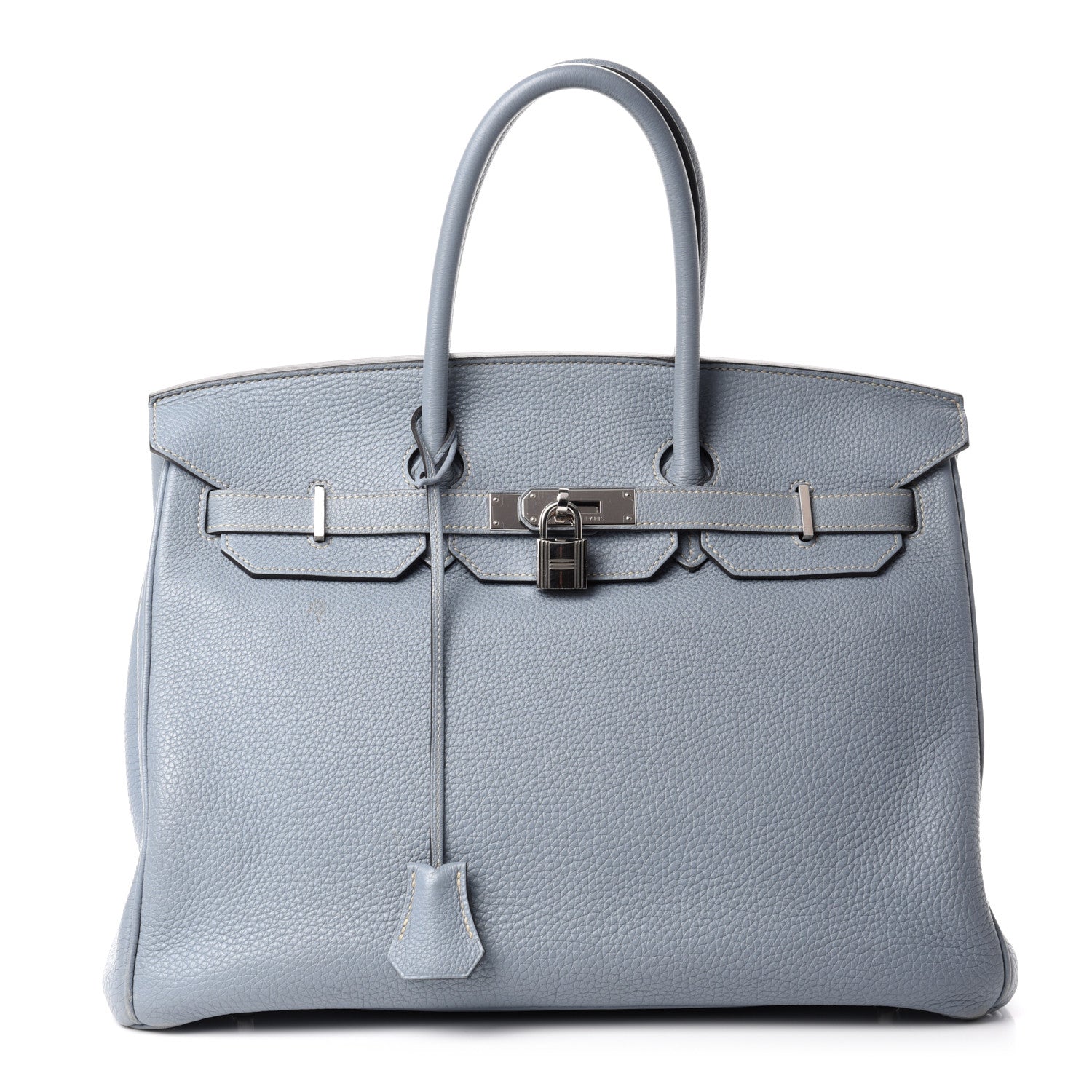 Hermes Togo Birkin 35 Bleu Lin 1 of 16