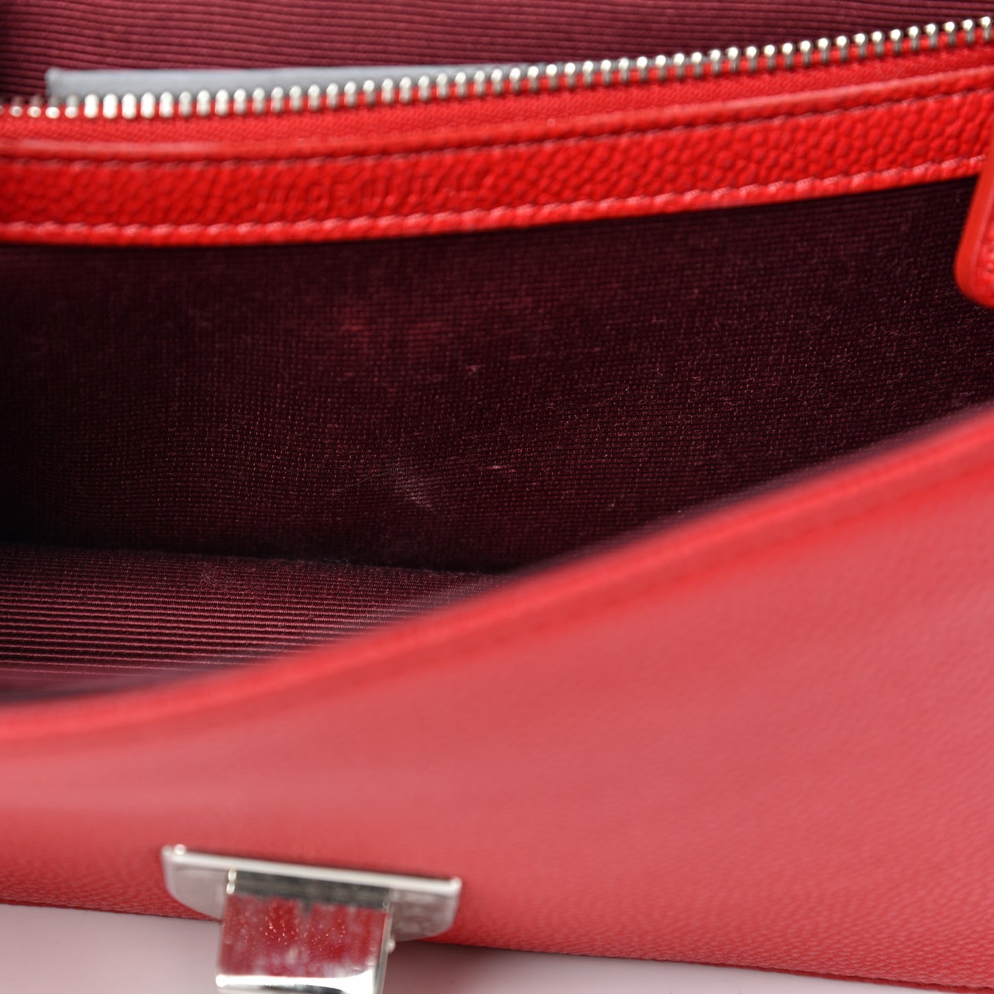 Grained Calfskin Medium Diorama Flap Bag Red