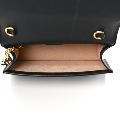 Gucci Calfskin Super Mini Sylvie Chain Shoulder Bag Black 4 of 8