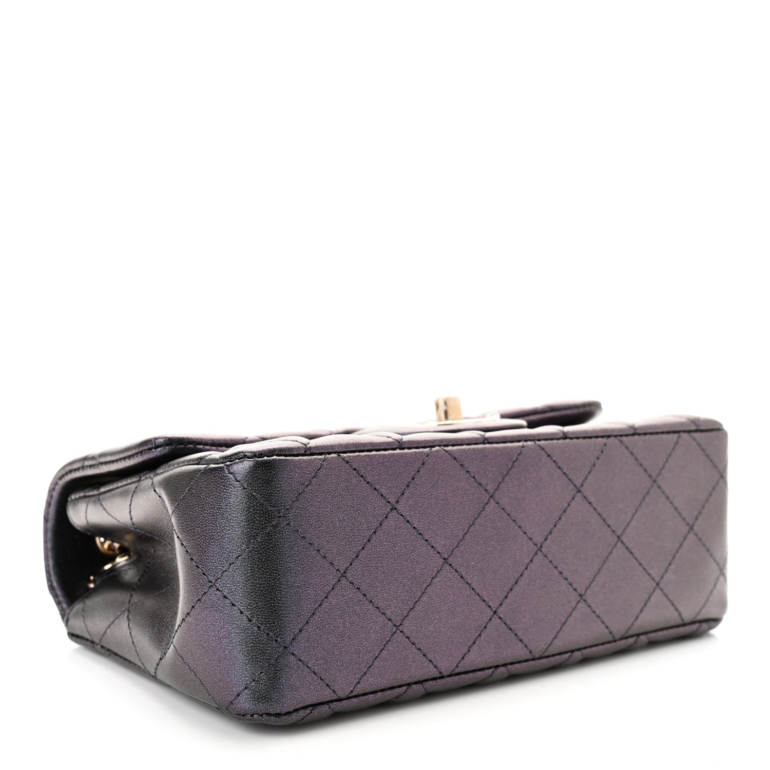 Chanel Iridescent Lambskin Quilted Mini Rectangular Flap Black 4 of 11