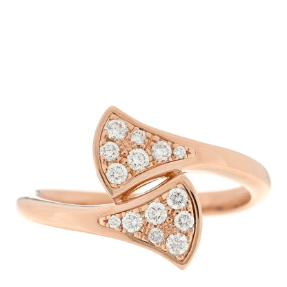 Bulgari 18K Rose Gold Diamond Divas' Dream Ring 52 6 1 of 4