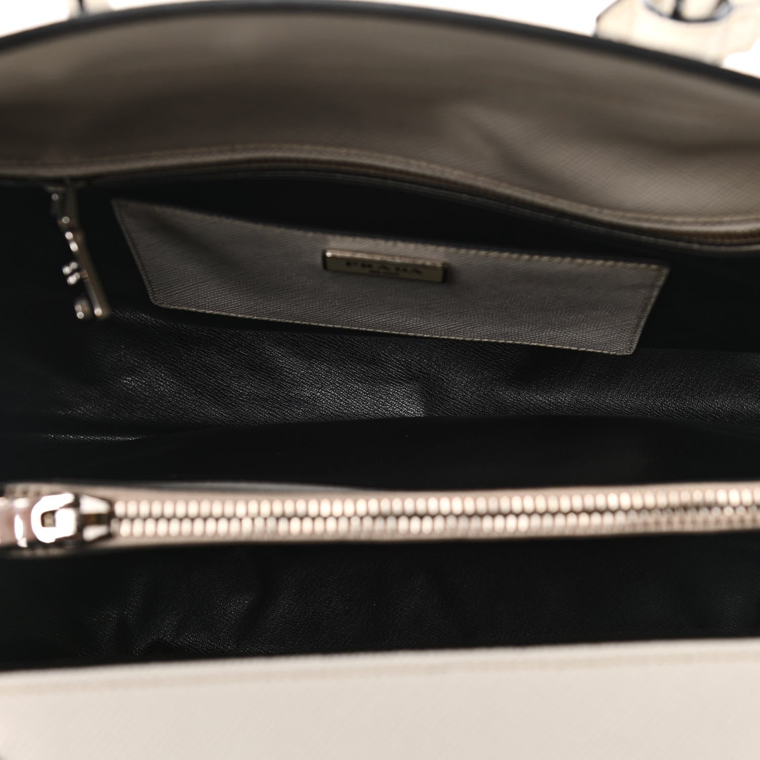 Prada Saffiano Cuir Twin Tote Talco 6 of 8