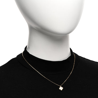 Van Cleef & Arpels 18K Yellow Gold Mother of Pearl Sweet Alhambra Pendant Necklace 2 of 6