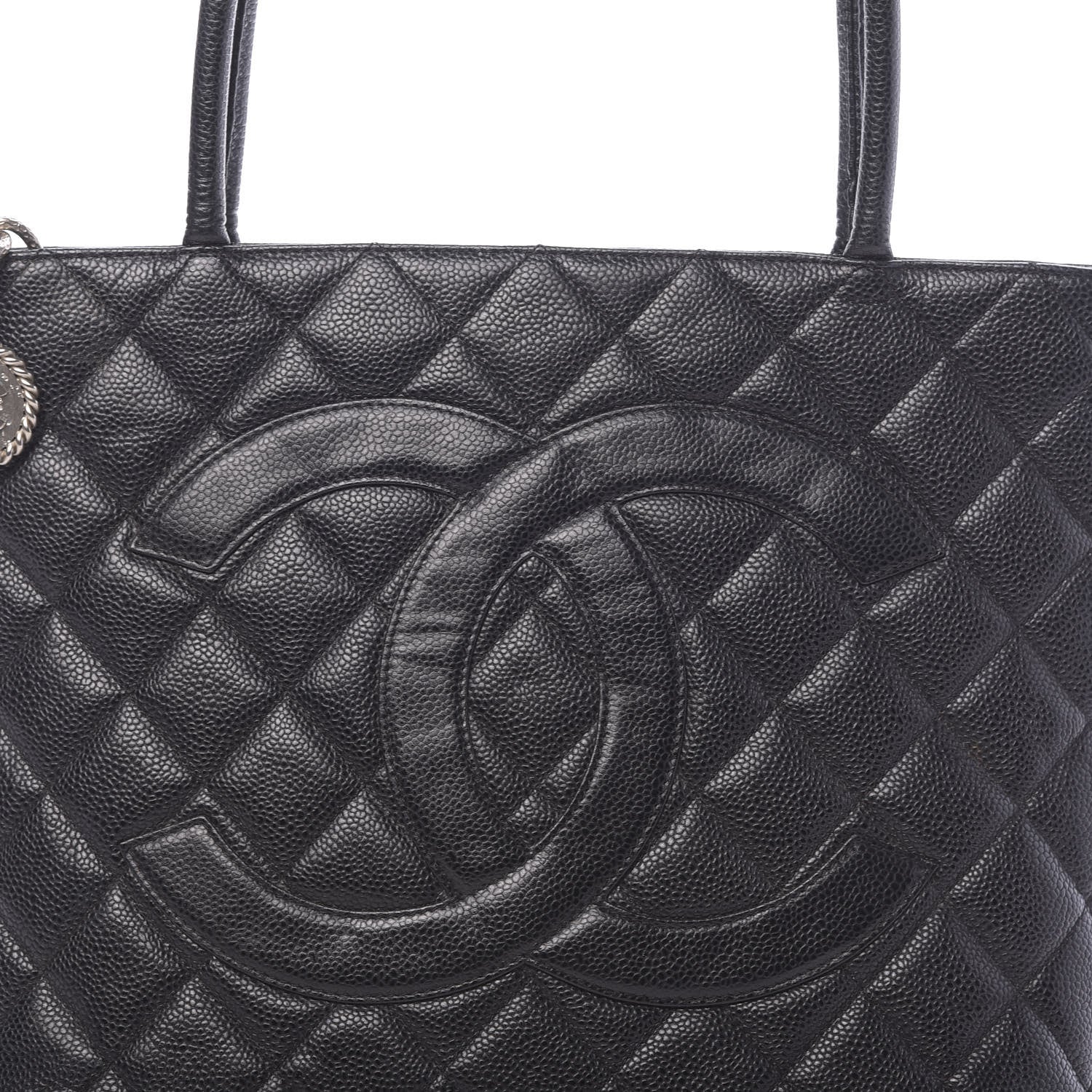 Chanel Caviar Quilted Medallion Tote Black 9 of 18