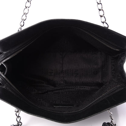 Chanel Calfskin Vertical Quilted Lax Shoulder Bag Black 4 of 16